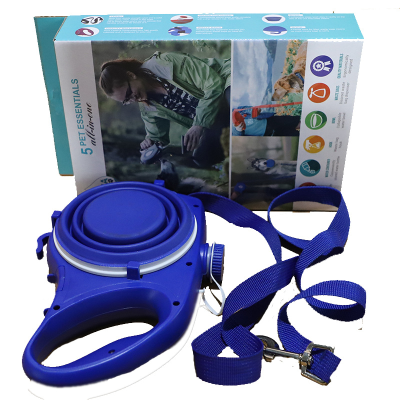 Pet leash With Water Bottle, Cup, Pet Rope